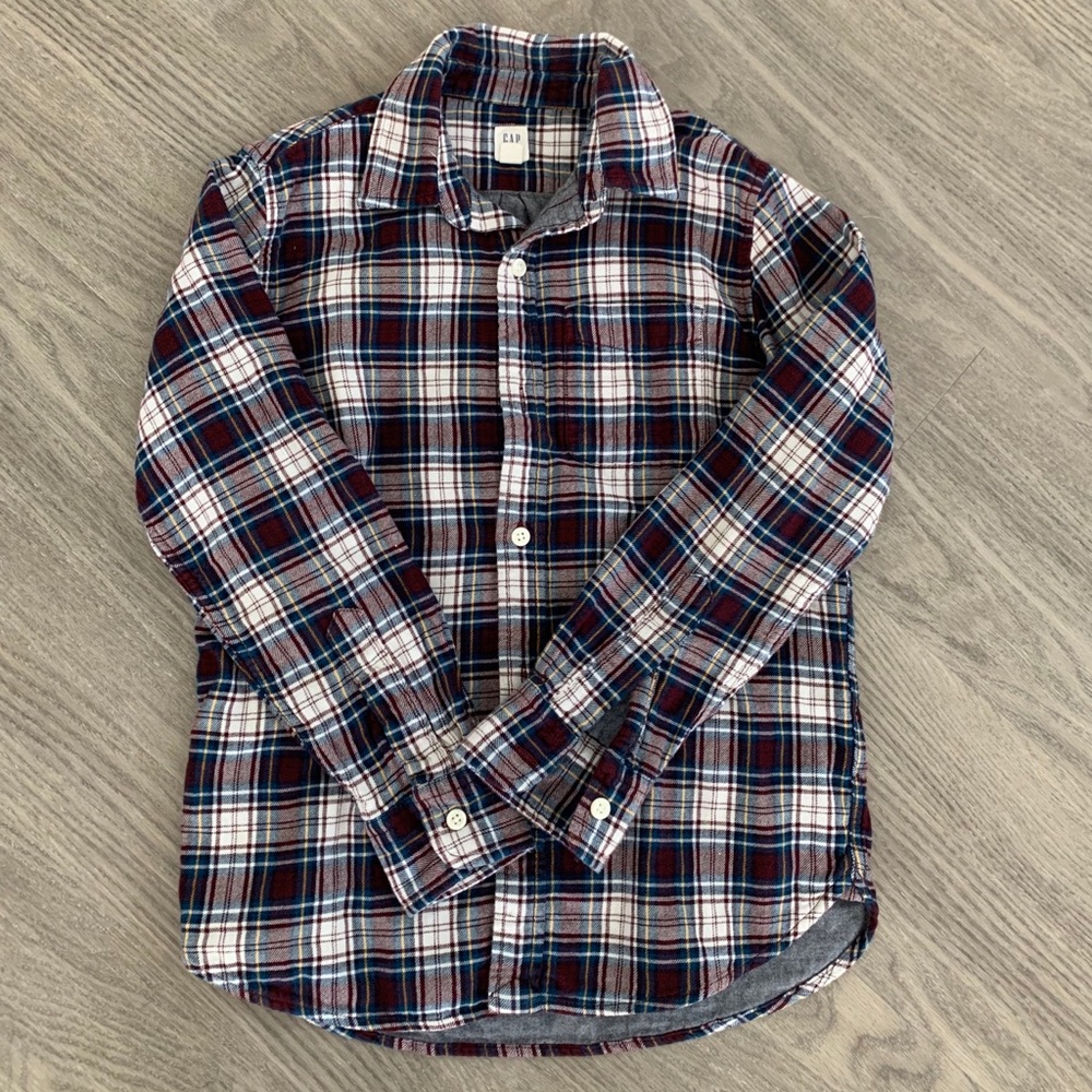 Boys Gap Plaid Button Down Flannel